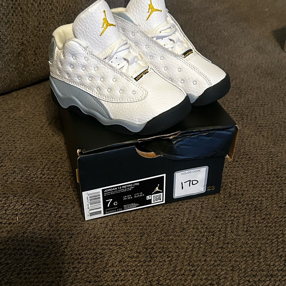 Jordan Kids Retro 13 White Sneakers